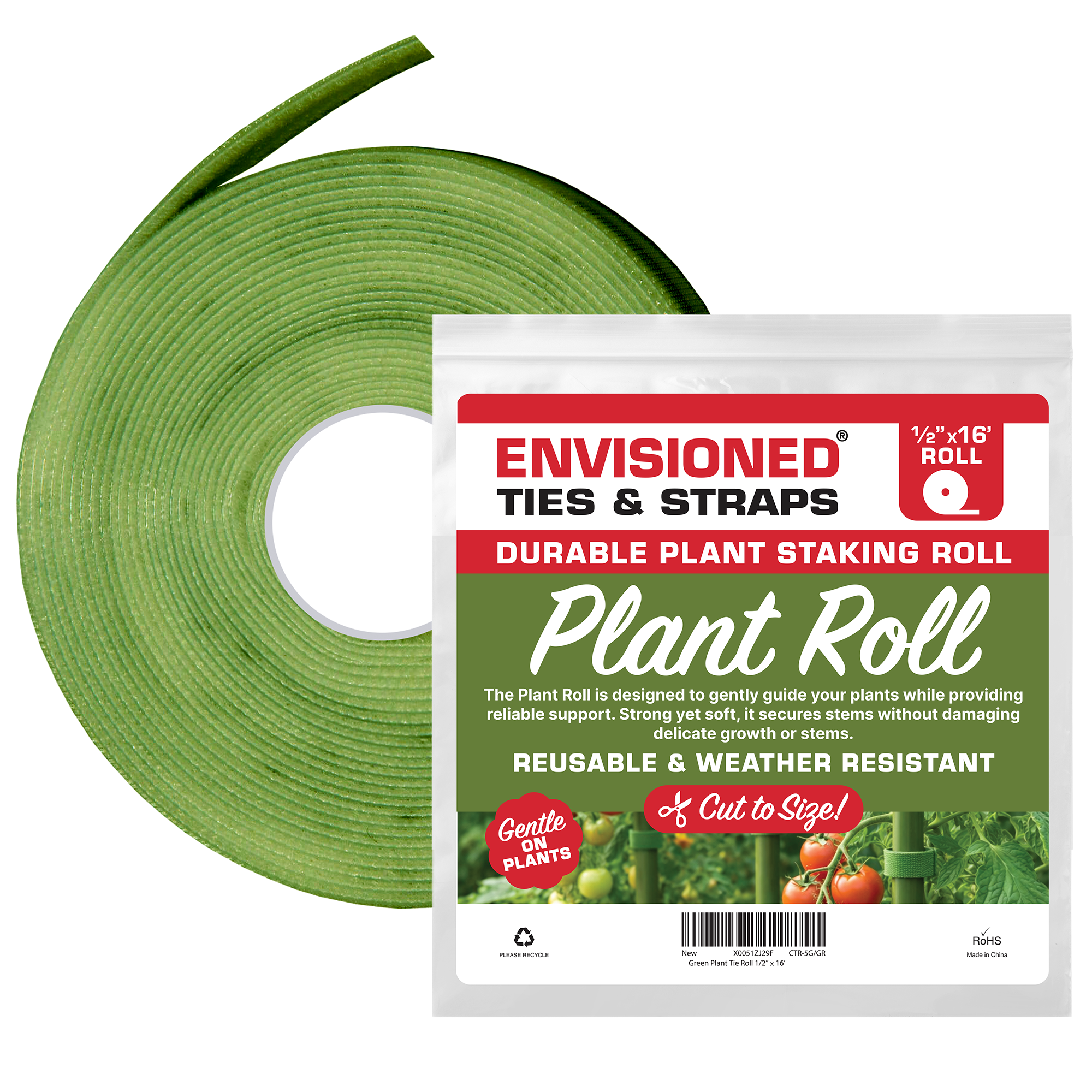 Plant Roll - Durable, Reusable Plant Staking Roll
