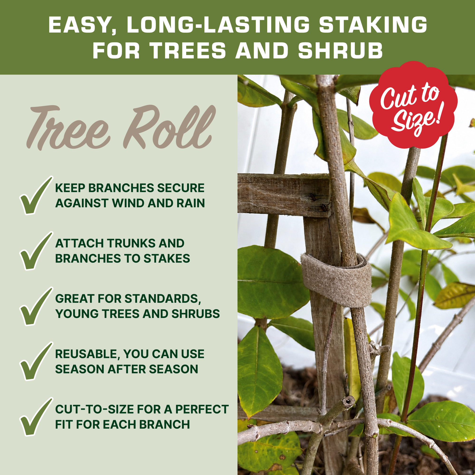 Tree Roll - Durable, Reusable Tree Staking Roll