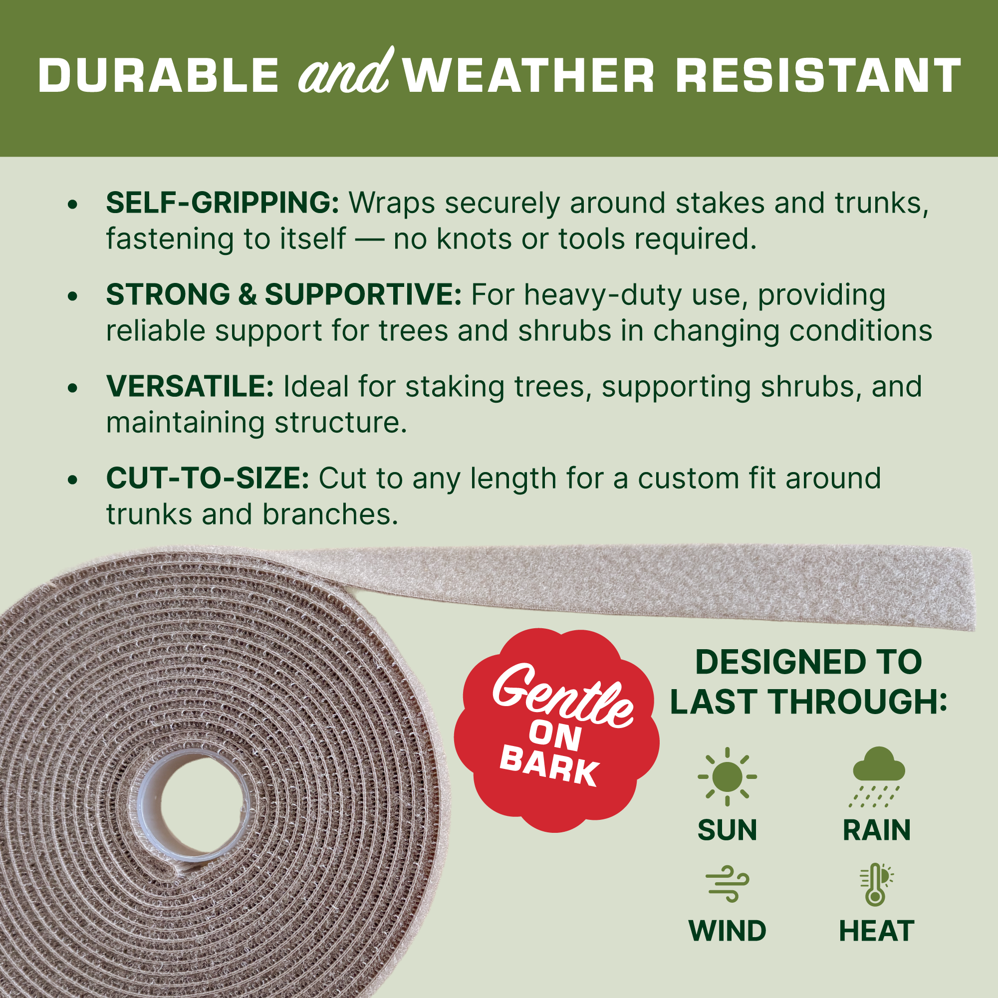 Tree Roll - Durable, Reusable Tree Staking Roll