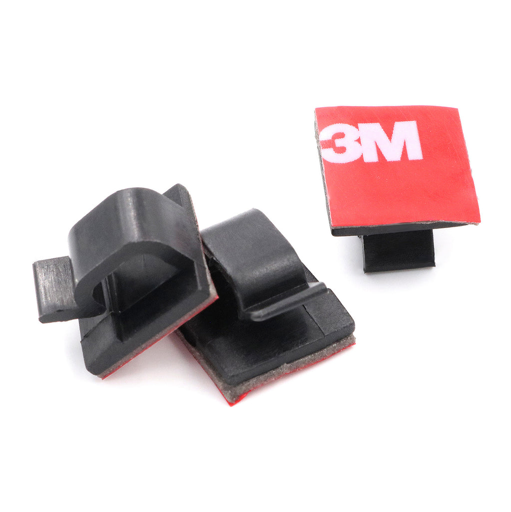Small Cable Clips (1/2" x 1/2") - 100 Pack Bundled with 10 Bonus Reusable Cable Ties