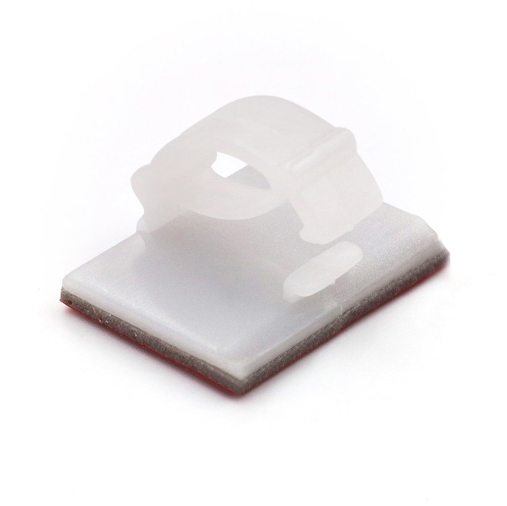 Small Cable Clips (3/4" x 1/2") - 100 Pack Bundled with 10 Bonus Reusable Cable Ties