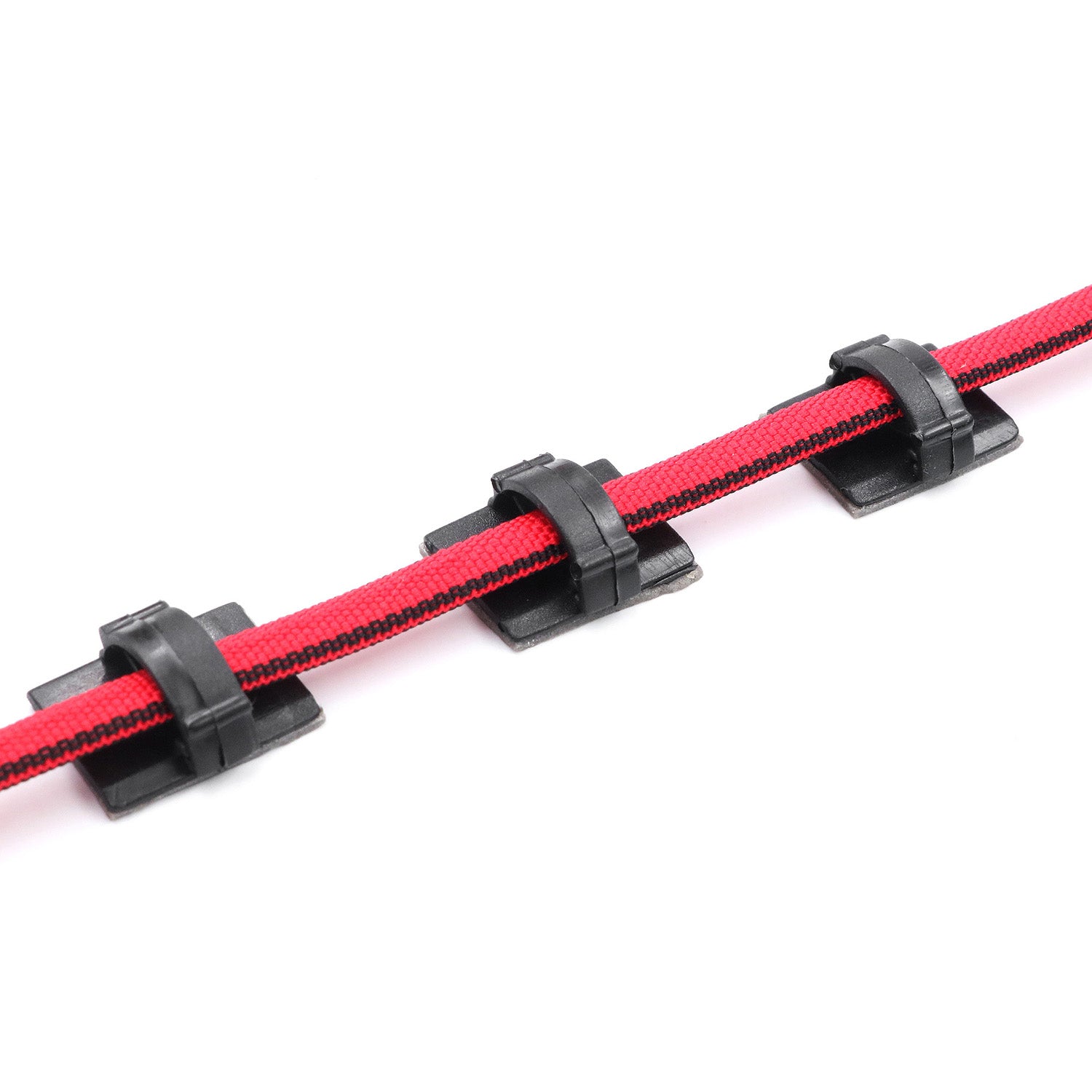 Small Cable Clips (3/4" x 1/2") - 100 Pack Bundled with 10 Bonus Reusable Cable Ties