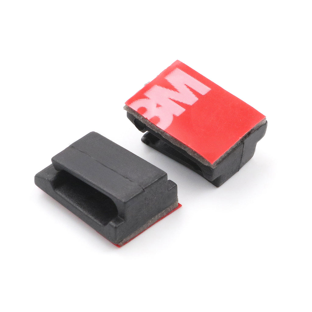 Mini Cable Clips (12mm x 9.5mm) - 100 Pack Bundled with 10 Bonus Reusable Cable Ties