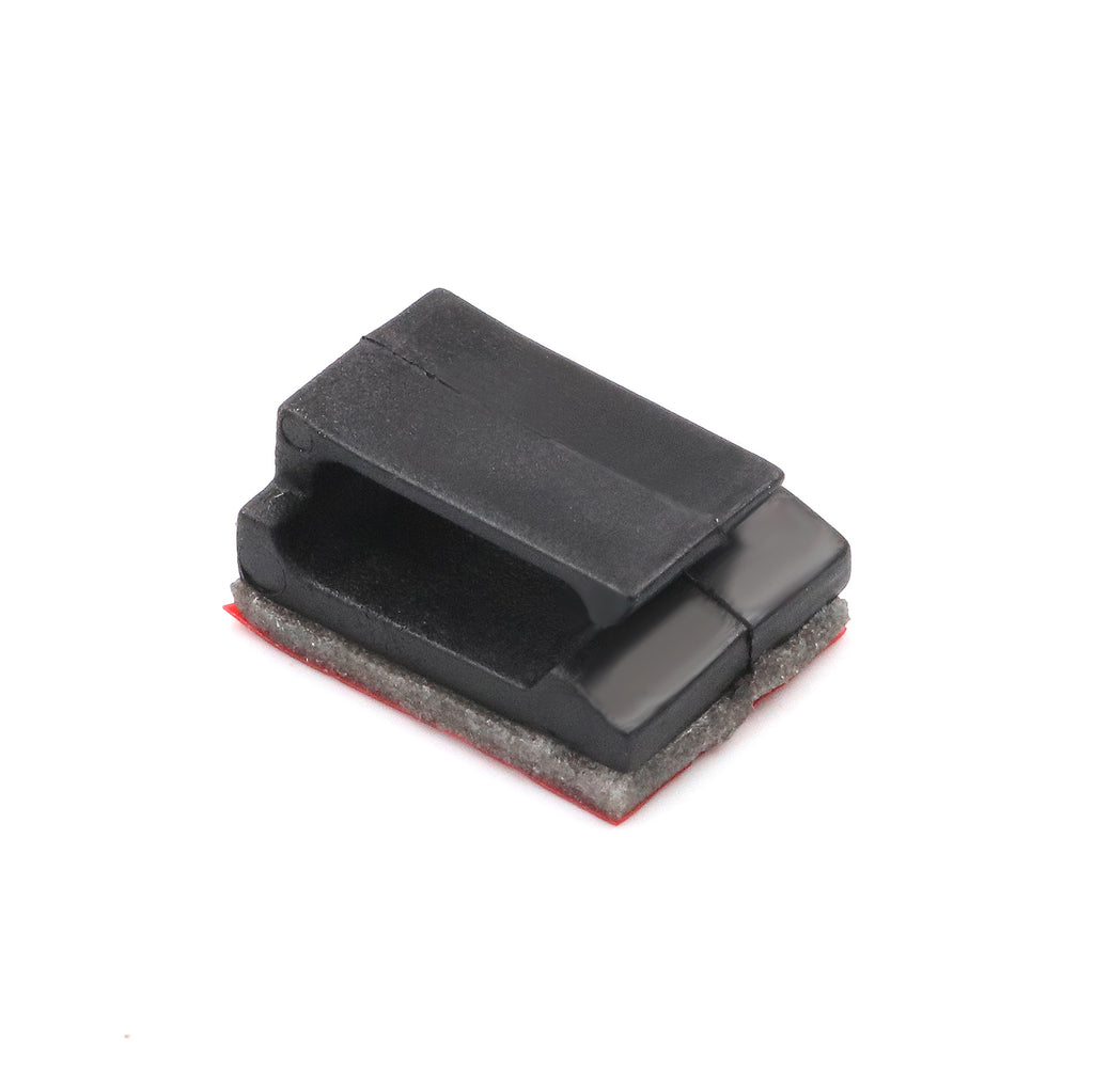 Mini Cable Clips (12mm x 9.5mm) - 100 Pack Bundled with 10 Bonus Reusable Cable Ties