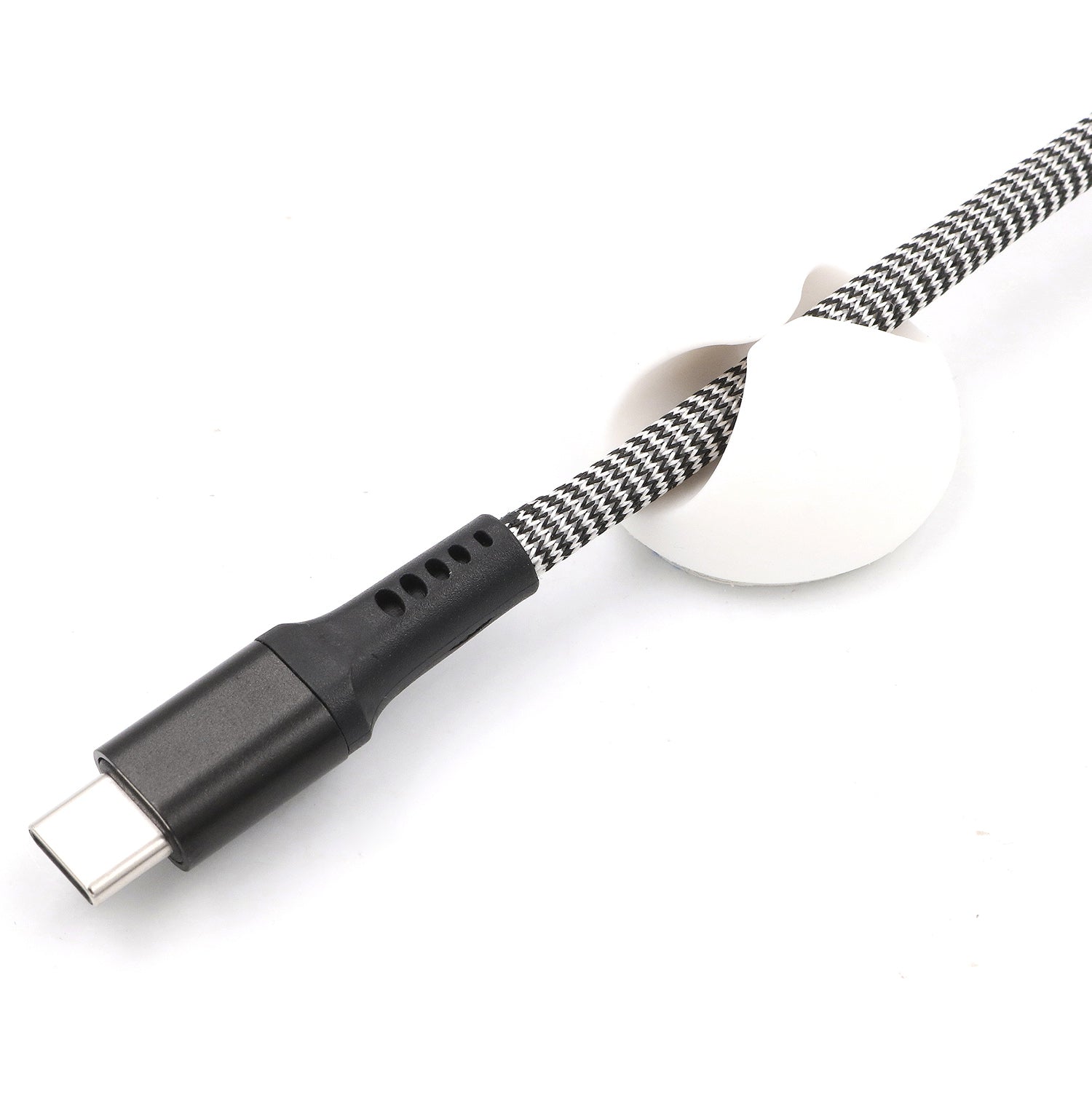 Round Cable Clips (1 Slot), 10 Pack, Bundled with 10 Reusable Cable Ties