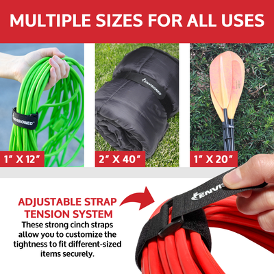 Camping & Outdoor Cinch Strap - Variety 10 Pack