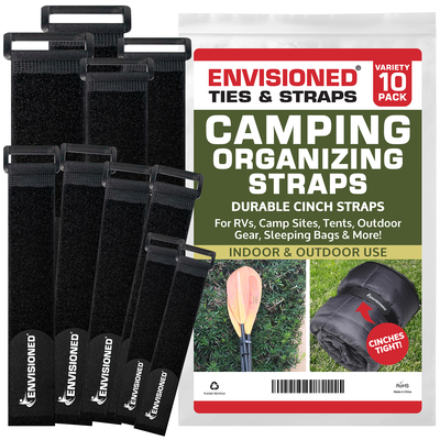 Camping & Outdoor Cinch Strap - Variety 10 Pack