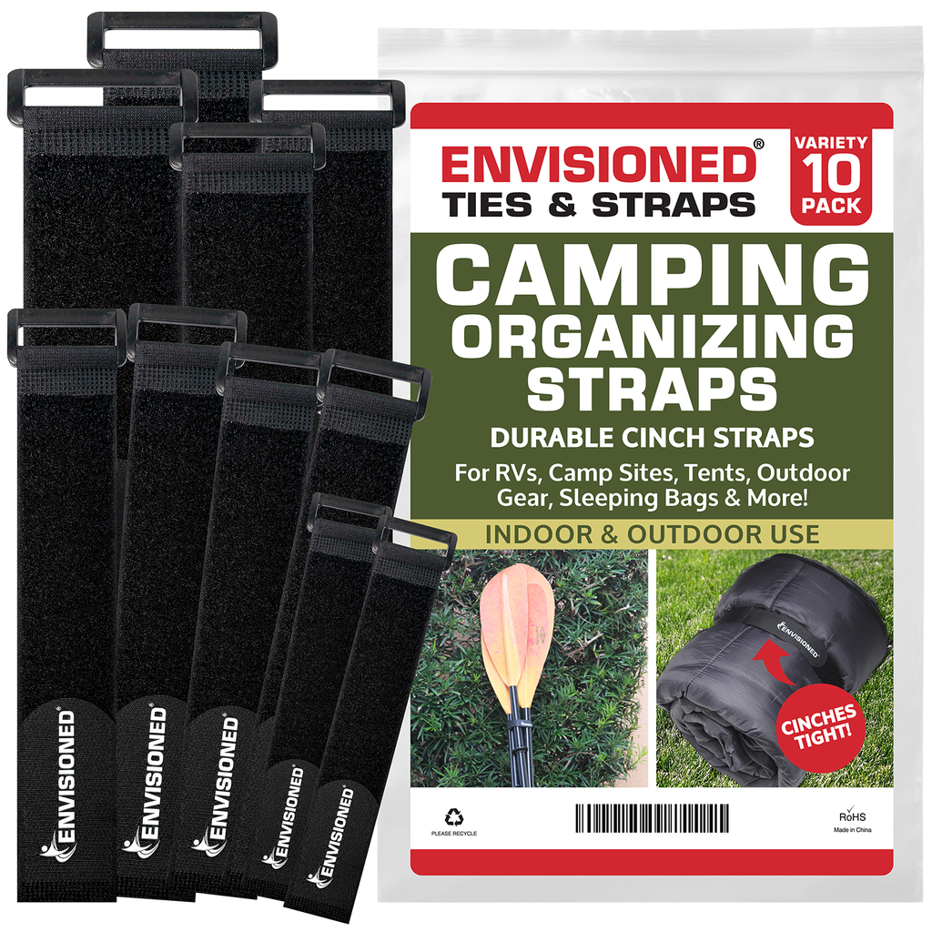 Camping & Outdoor Cinch Strap - Variety 10 Pack