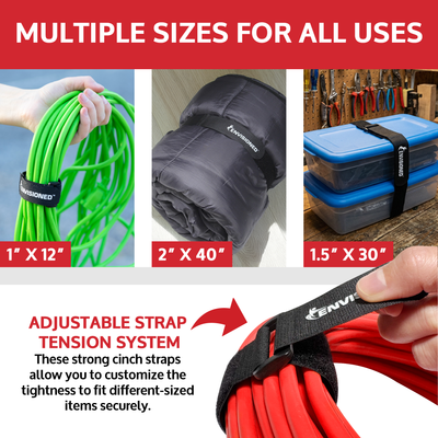 Garage Cinch Strap - Variety 10 Pack