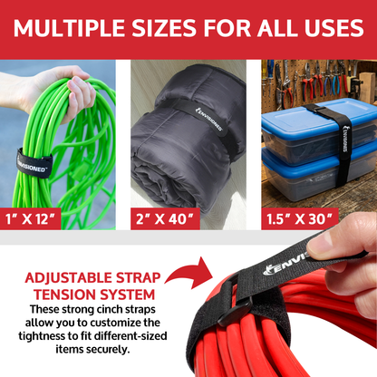 Garage Cinch Strap - Variety 10 Pack