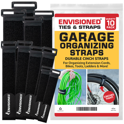 Garage Cinch Strap - Variety 10 Pack