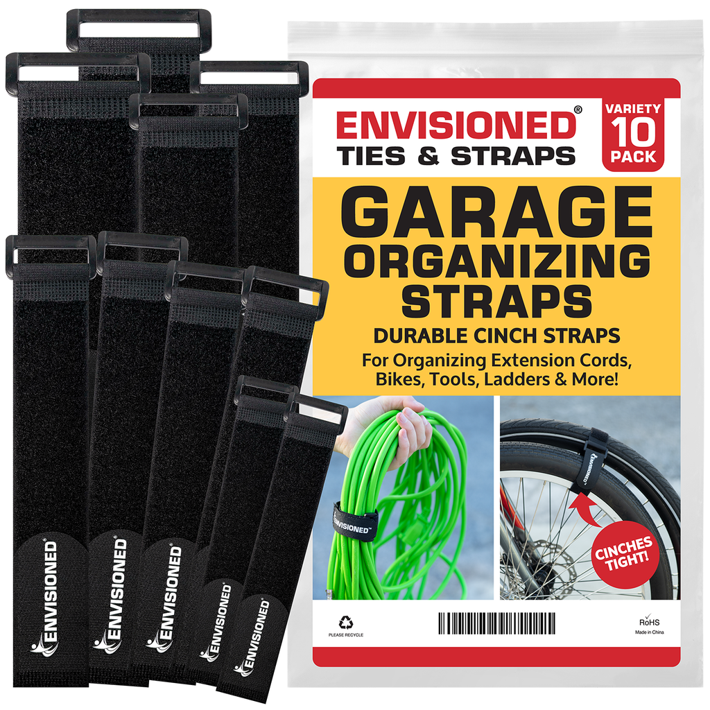 Garage Cinch Strap - Variety 10 Pack
