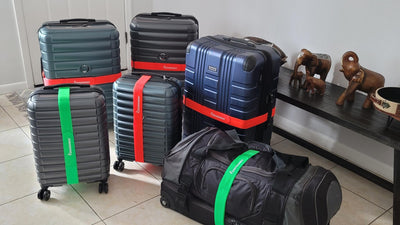 Neon Green Reusable Luggage Straps (2 Pack)