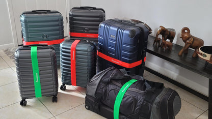 Neon Green Reusable Luggage Straps (2 Pack)