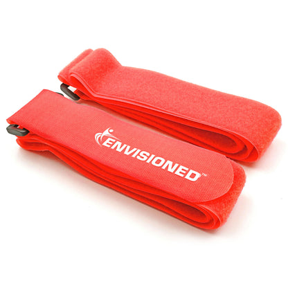 Neon Red Reusable Luggage Straps (2 Pack)