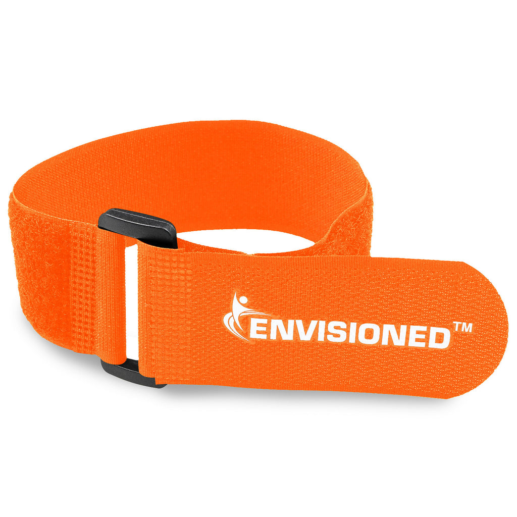 Neon Orange Reusable Luggage Straps (2 Pack)