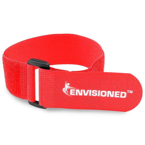 Neon Red Reusable Luggage Straps (2 Pack)