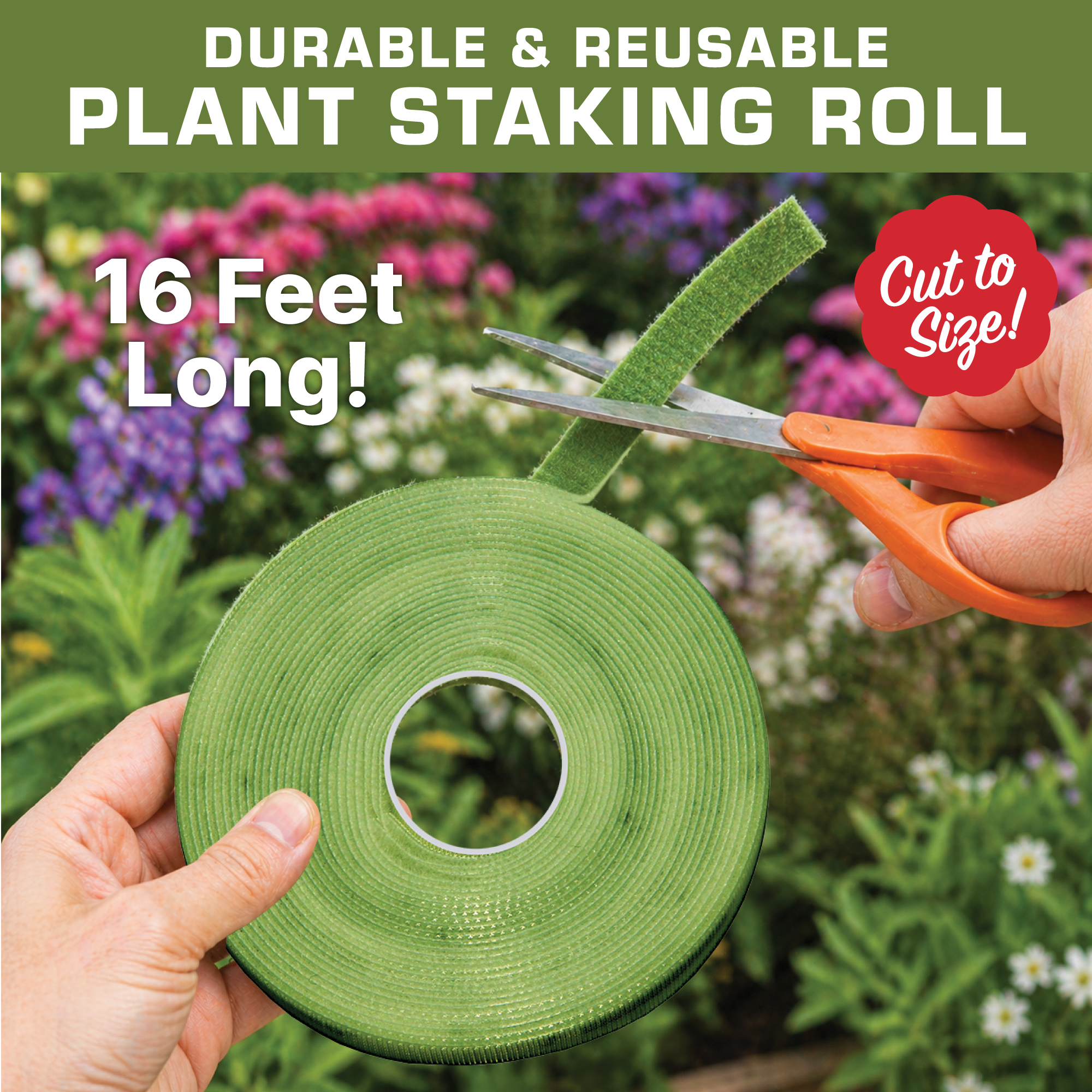 Plant Roll - Durable, Reusable Plant Staking Roll
