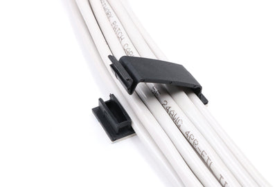 Large Cable Clips (1 3/4" x 3/4") - 50 Pack Bundled with 10 Bonus Reusable Cable Ties