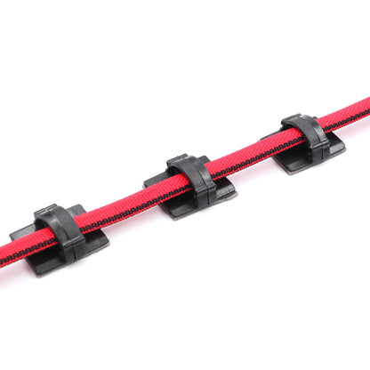 Small Cable Clips (3/4" x 1/2") - 100 Pack Bundled with 10 Bonus Reusable Cable Ties