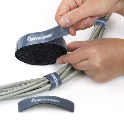 Precut Reusable Cable Ties Roll, 50 Precut Straps