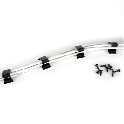 Medium Cable Clips (1 3/8" x 3/4") - 50 Pack Bundled with 10 Bonus Reusable Cable Ties