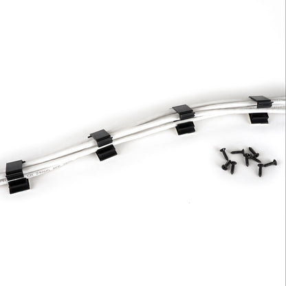 Medium Cable Clips (1 3/8" x 3/4") - 50 Pack Bundled with 10 Bonus Reusable Cable Ties