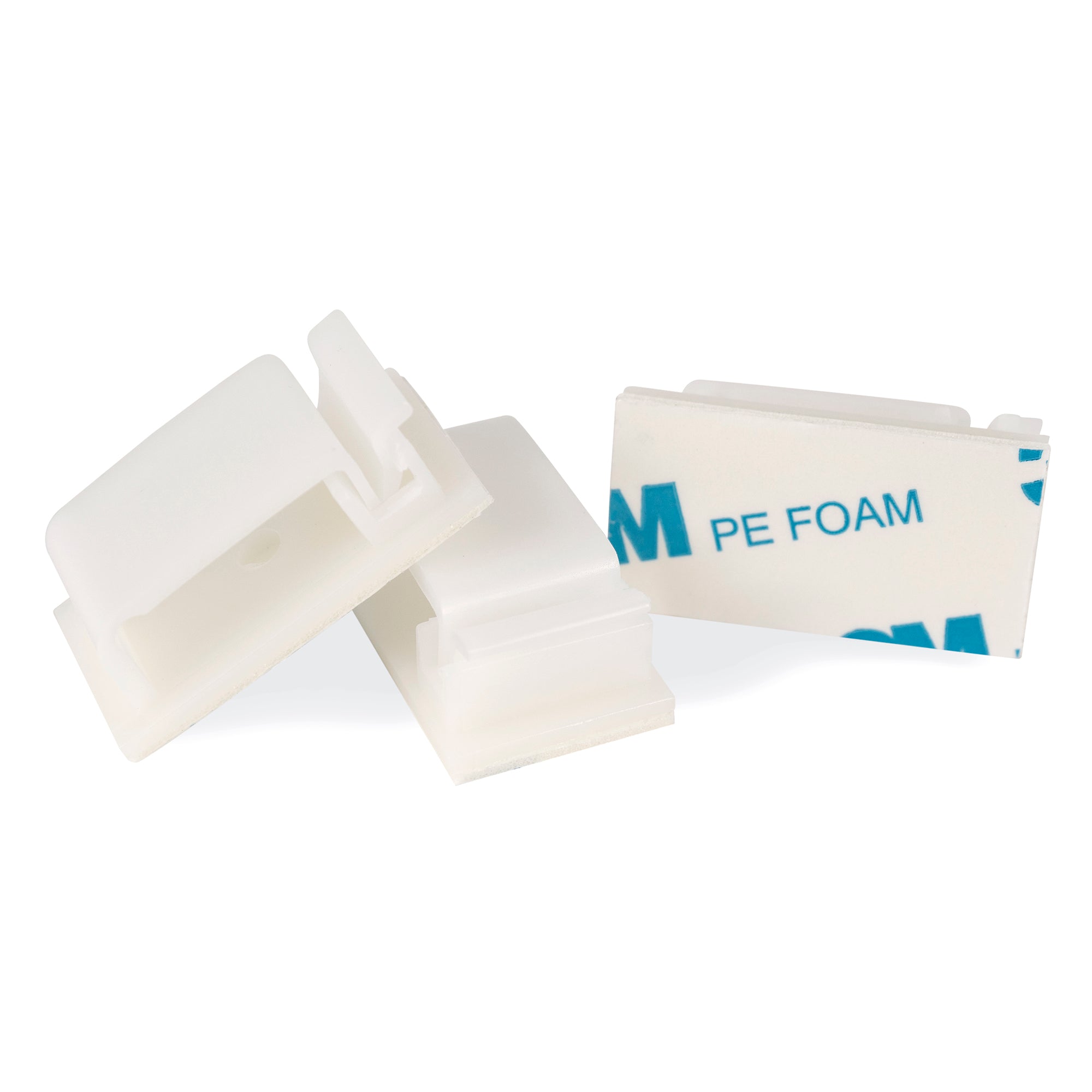 Medium Cable Clips (1 3/8" x 3/4") - 50 Pack Bundled with 10 Bonus Reusable Cable Ties